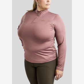 CURVE Briella Lang�rmet Polo m. Rosegold Krystaller - Dusty Rose