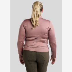 CURVE Briella Lang�rmet Polo m. Rosegold Krystaller - Dusty Rose