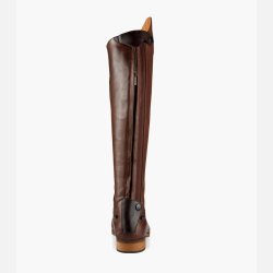 PE Dellucci Ladies Long Leather Field Riding Boots - Brun