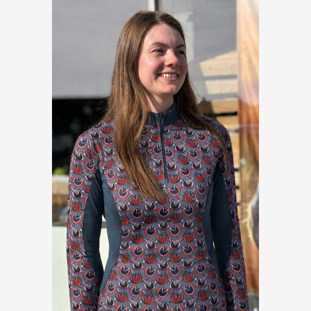 Fairplay Bluse m. turtleneck - Gia - Storm Green