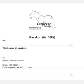 Gavekort - Elektronisk