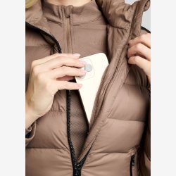 MoAthena Refined kort jakke - Nougat Brun