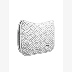 Equestrian Stockholm Dressur Sadelunderlag - Modern White Perfection Silver