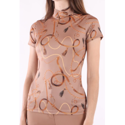 Montar Haily bridle print - Moonstone - short sleeve polo