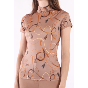 Montar Haily bridle print - Moonstone - short sleeve polo