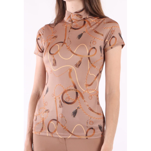 Montar Haily bridle print - Moonstone - short sleeve polo