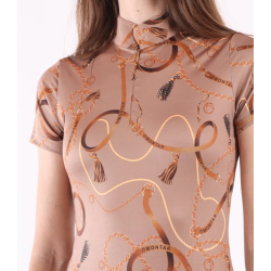 Montar Haily bridle print - Moonstone - short sleeve polo