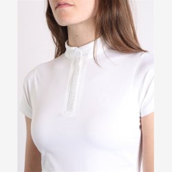 Montar Briella short sleeve tone in tone - Crystals - White