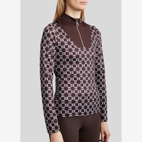 MoChain bluse m. print - Brun