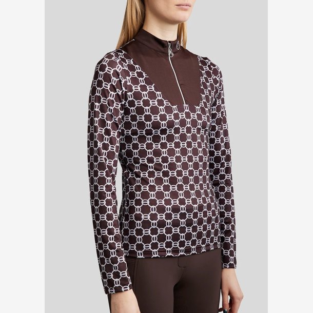 MoChain bluse m. print - Brun