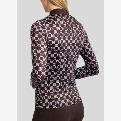 MoChain bluse m. print - Brun