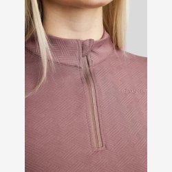 MoCilia Jacquard Refined trningsbluse - Dusty Rose