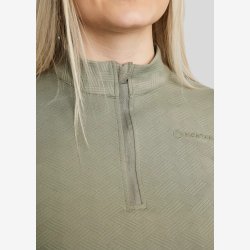 MoCilia Jacquard Refined trningsbluse - Dusty Green