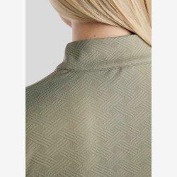 MoCilia Jacquard Refined trningsbluse - Dusty Green