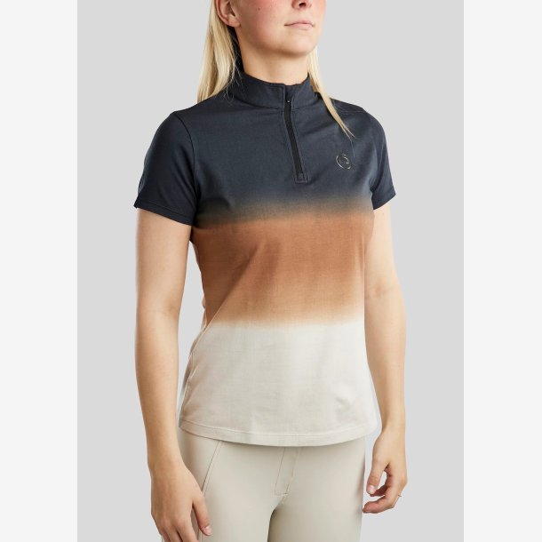 MoFaith bluse m. dipdye print - Toffee