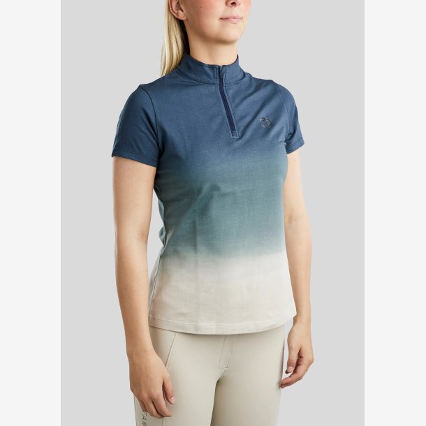 MoFaith bluse m. dipdye print - Dark Slate