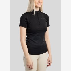 MoCilia REFINED Jacquard bluse - Sort