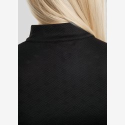 MoCilia REFINED Jacquard bluse - Sort