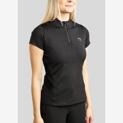 MoStar Trningsbluse m. mesh og logo - Sort