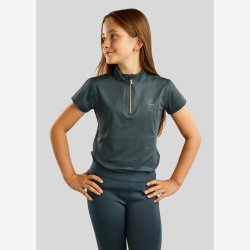 MoEverly trningsbluse m Rosegold Krystaller - Dark Slate - Brn
