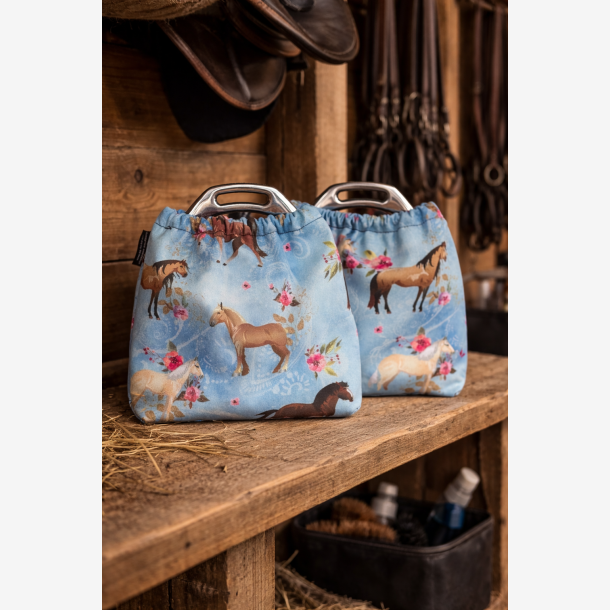 Lundgreen Stigb�jlesokker - Softshell - Lys bl� m. heste