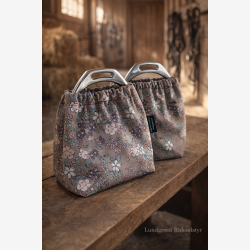 Lundgreen Stigb�jlesokker - Softshell - M�rk beige m. blomster