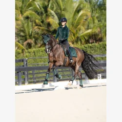 Equestrian Stockholm Dressur Sadelunderlag - Velvet - Sycamore Green
