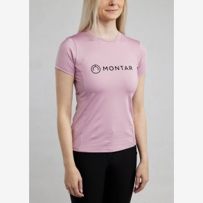 MoHannah T-Shirt m. Houndstooth Logo - Candy Pink