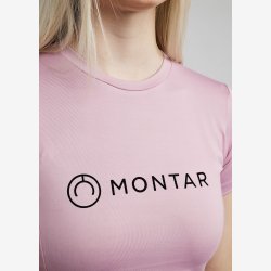 MoHannah T-Shirt m. Houndstooth Logo - Candy Pink