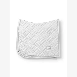 Equestrian Stockholm Dressur Sadelunderlag - Modern White Perfection Silver