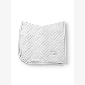 Equestrian Stockholm Dressur Sadelunderlag - Modern White Perfection Silver