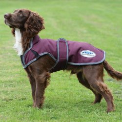 Weatherbeeta Comfitech Premier Free Parka Deluxe Dog Coat - Maroon/Grey/White