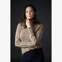 Catago Robyn Strikpullover - Beige Melange