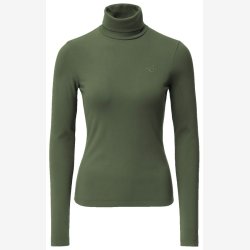 Covalliero Active Shirt med turtleneck - Forest Green