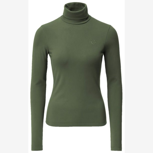 Covalliero Active Shirt med turtleneck - Forest Green