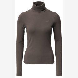 Covalliero Active Shirt med turtleneck - Milky Chocolate