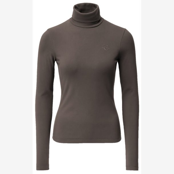 Covalliero Active Shirt med turtleneck - Milky Chocolate