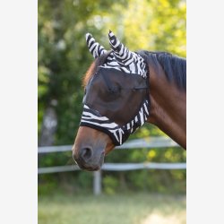 Covalliero Fluemaske m. rer - Zebra