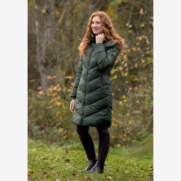 Covalliero Quilted lang Jakke - Opal Green