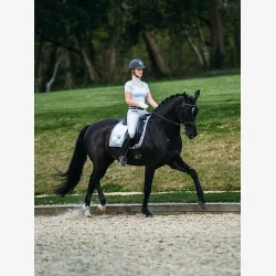 Equestrian Stockholm Dressur Sadelunderlag - White Perfection Silver