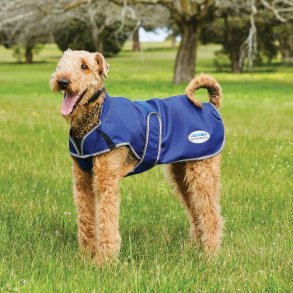 Weatherbeeta Comfitech Premier Free Parka Deluxe Dog Coat - Dark Blue/Grey/White