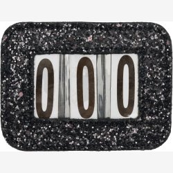 HG Stvnenummer m/glimmer - Sort - 3 cifre