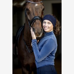 EQ Shimmer Bluse - Navy