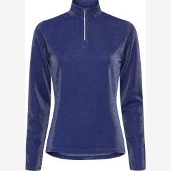 EQ Shimmer Bluse - Navy