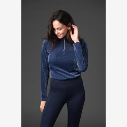 EQ Shimmer Bluse - Navy