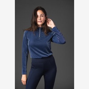 EQ Shimmer Bluse - Navy