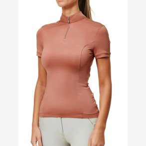 Equestrian Stockholm Bluse m. korte �rmer - Coral