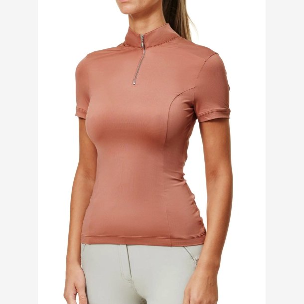 Equestrian Stockholm Bluse m. korte �rmer - Coral