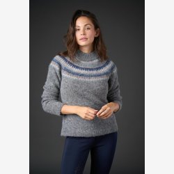 Equipage Washington strik bluse - M�rkegr�
