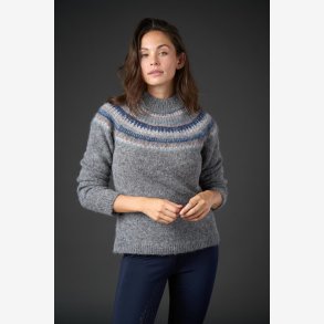 Equipage Washington strik bluse - M�rkegr�